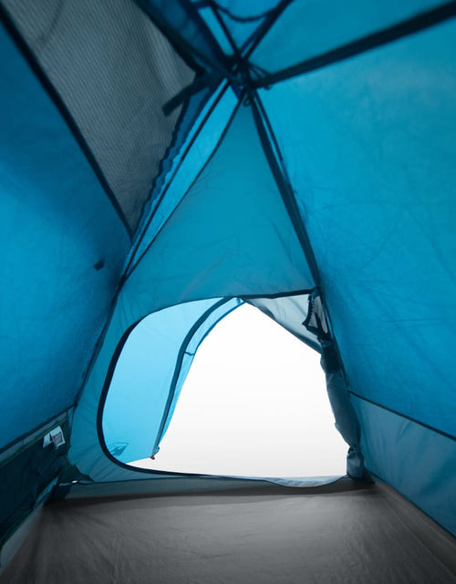 Încărcați imaginea în vizualizatorul Galerie, Cort de camping 2 persoane albastru, 254x135x112 cm, tafta 185T - Lando
