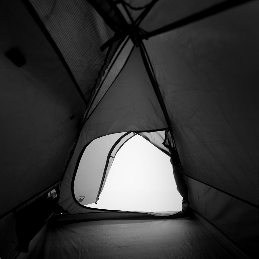 Cort de camping 2 persoane, alb, 254x135x112 cm, tafta 185T - Lando