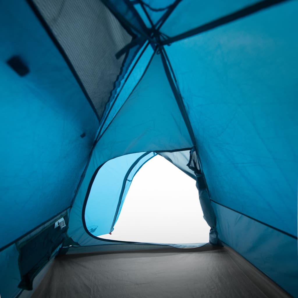 Cort de camping 2 persoane albastru, 264x210x125 cm, tafta 185T - Lando