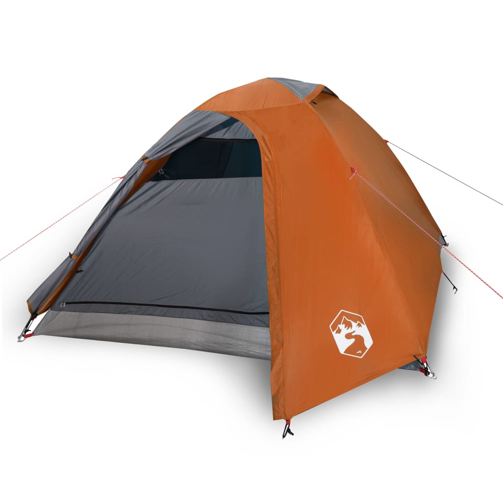 Cort camping 2 persoane gri/portocaliu 264x210x125cm tafta 185T - Lando