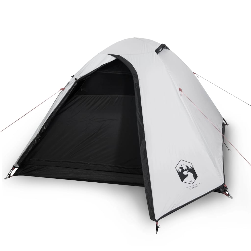 Cort de camping 2 persoane, alb, 264x210x125 cm, tafta 185T - Lando