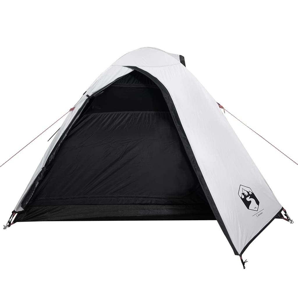 Cort de camping 2 persoane, alb, 264x210x125 cm, tafta 185T - Lando