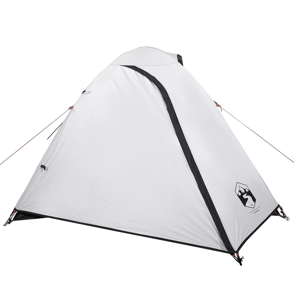 Cort de camping 2 persoane, alb, 264x210x125 cm, tafta 185T - Lando