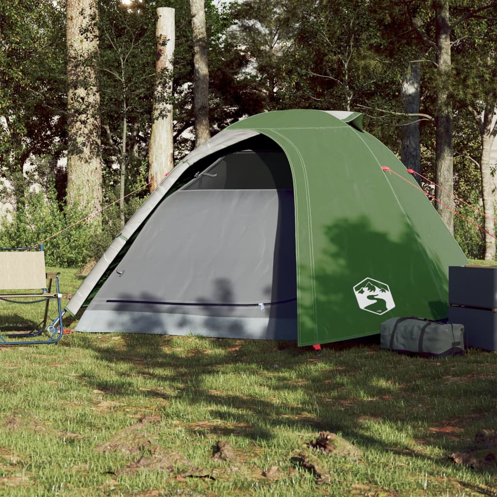 Cort de camping 4 persoane, verde, 267x272x145 cm, tafta 185T - Lando