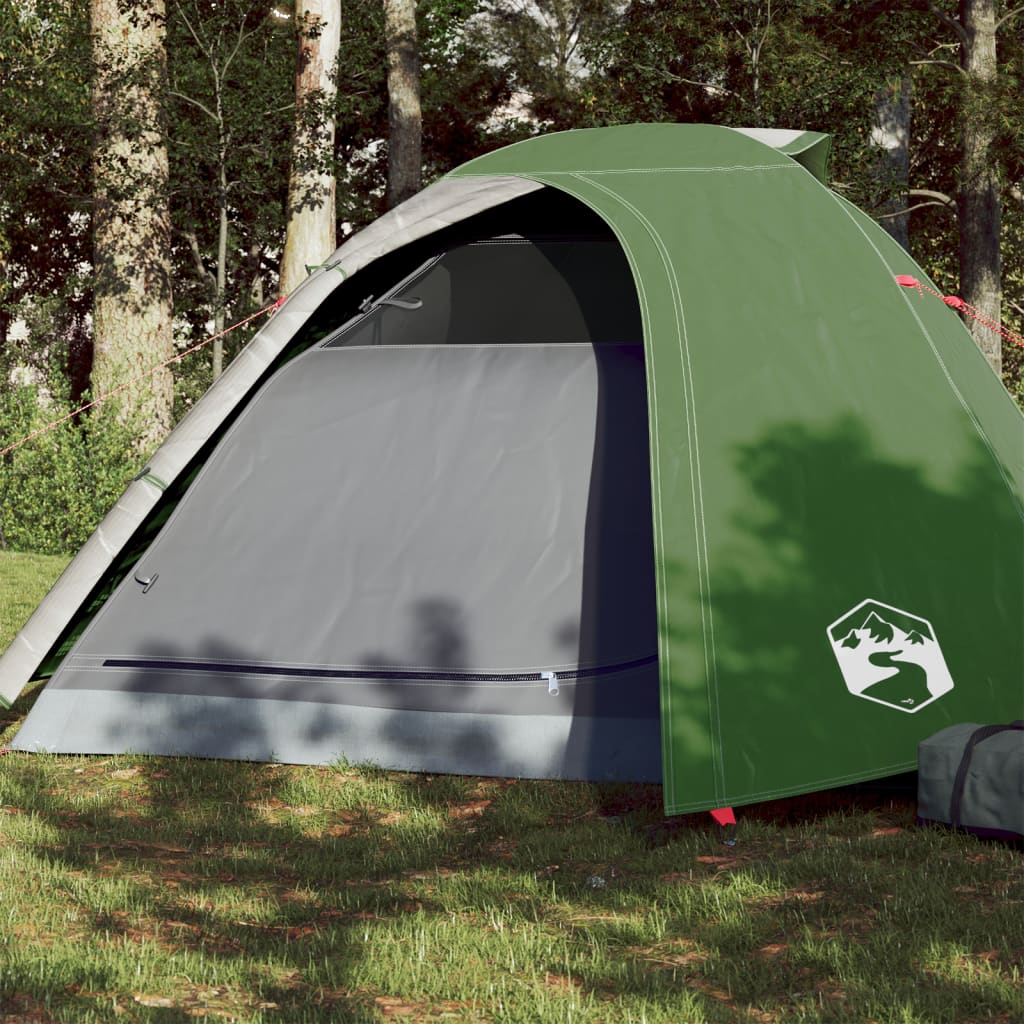 Cort de camping 4 persoane, verde, 267x272x145 cm, tafta 185T - Lando