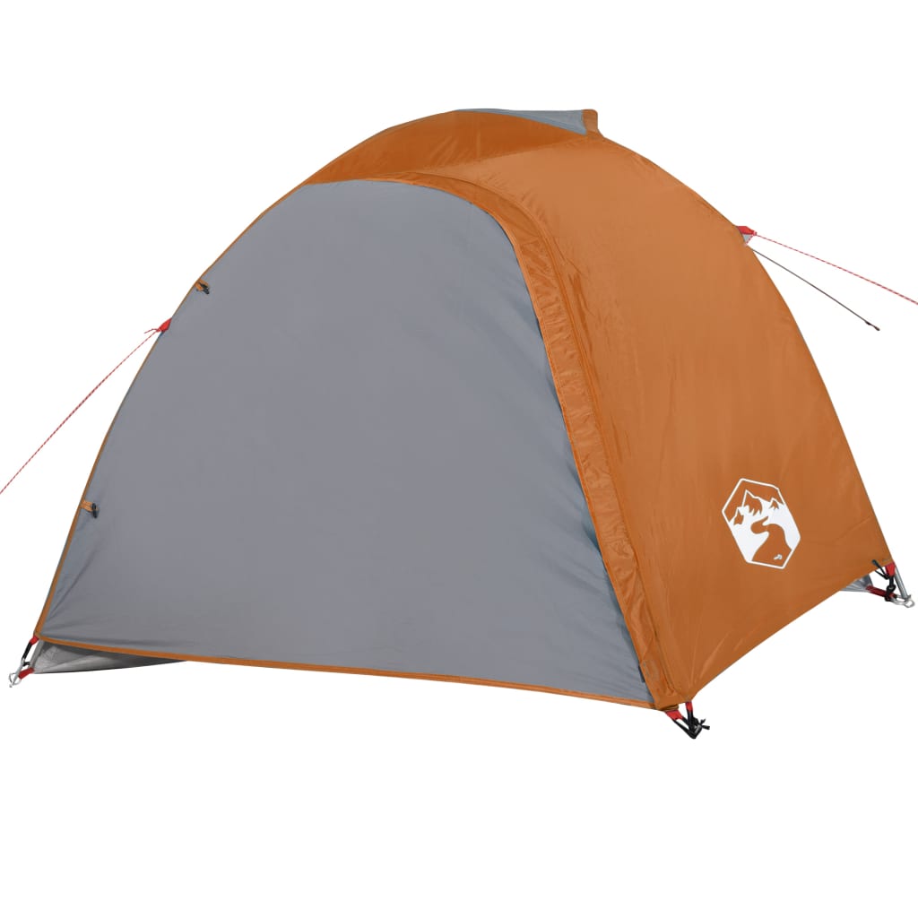 Cort camping 4 persoane gri/portocaliu 267x272x145cm tafta 185T - Lando