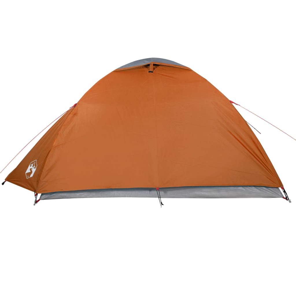 Cort camping 4 persoane gri/portocaliu 267x272x145cm tafta 185T - Lando