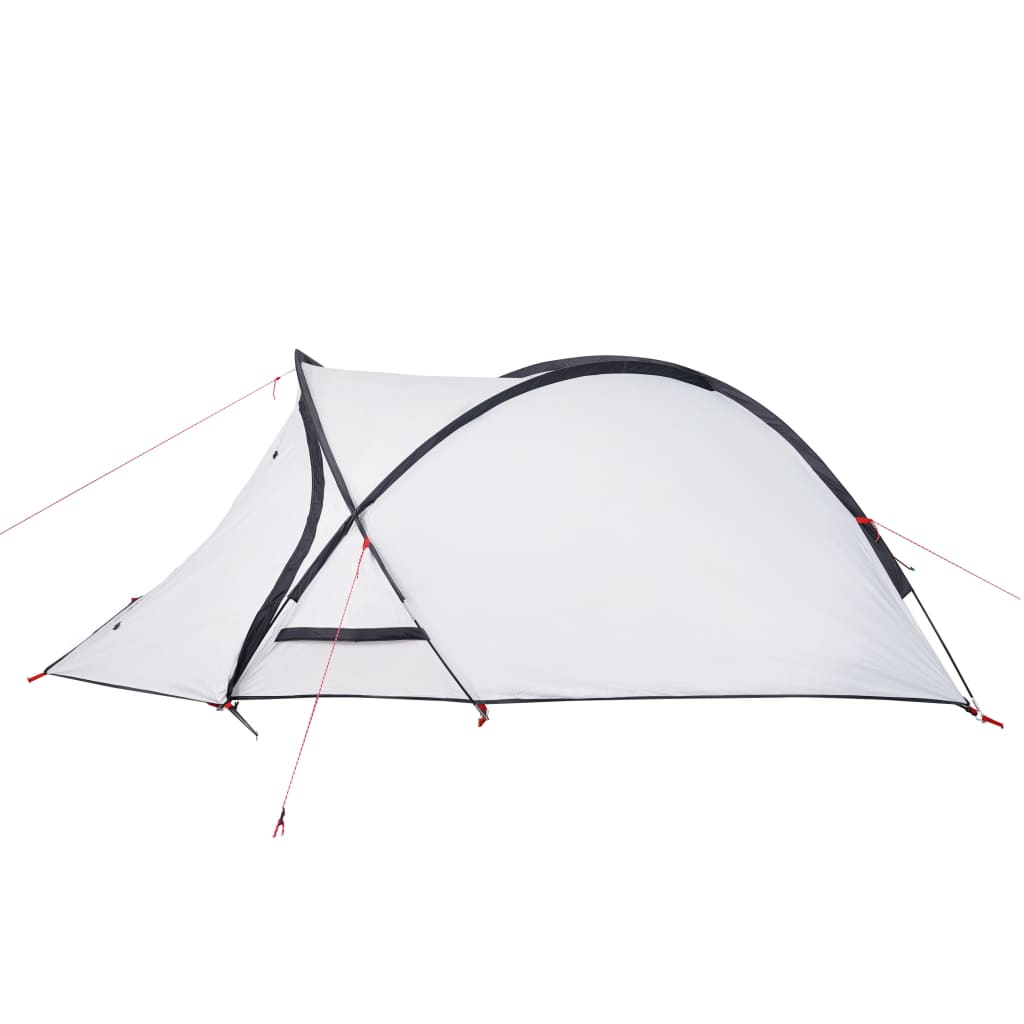 Cort de camping 2 persoane, alb, 320x140x120 cm, tafta 185T - Lando
