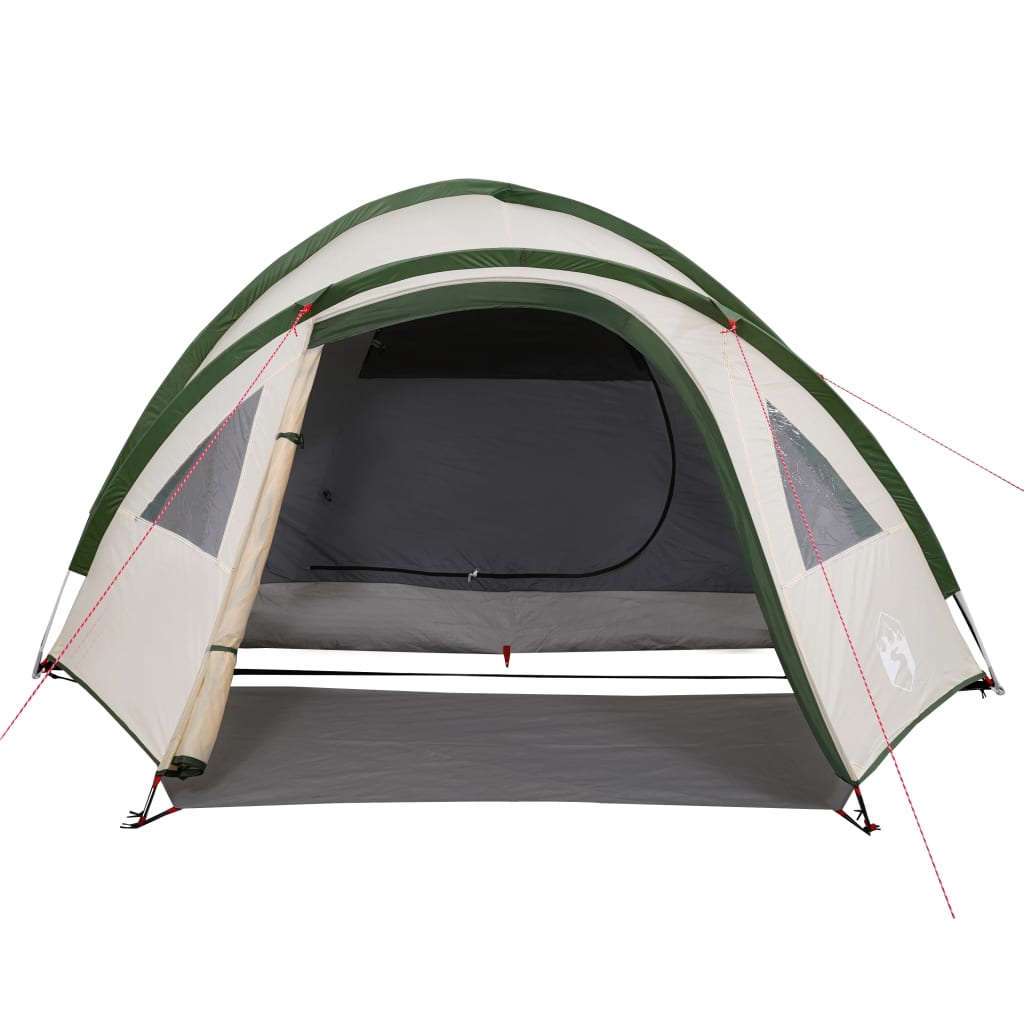 Cort de camping 4 persoane, verde, 300x250x132 cm, tafta 185T - Lando