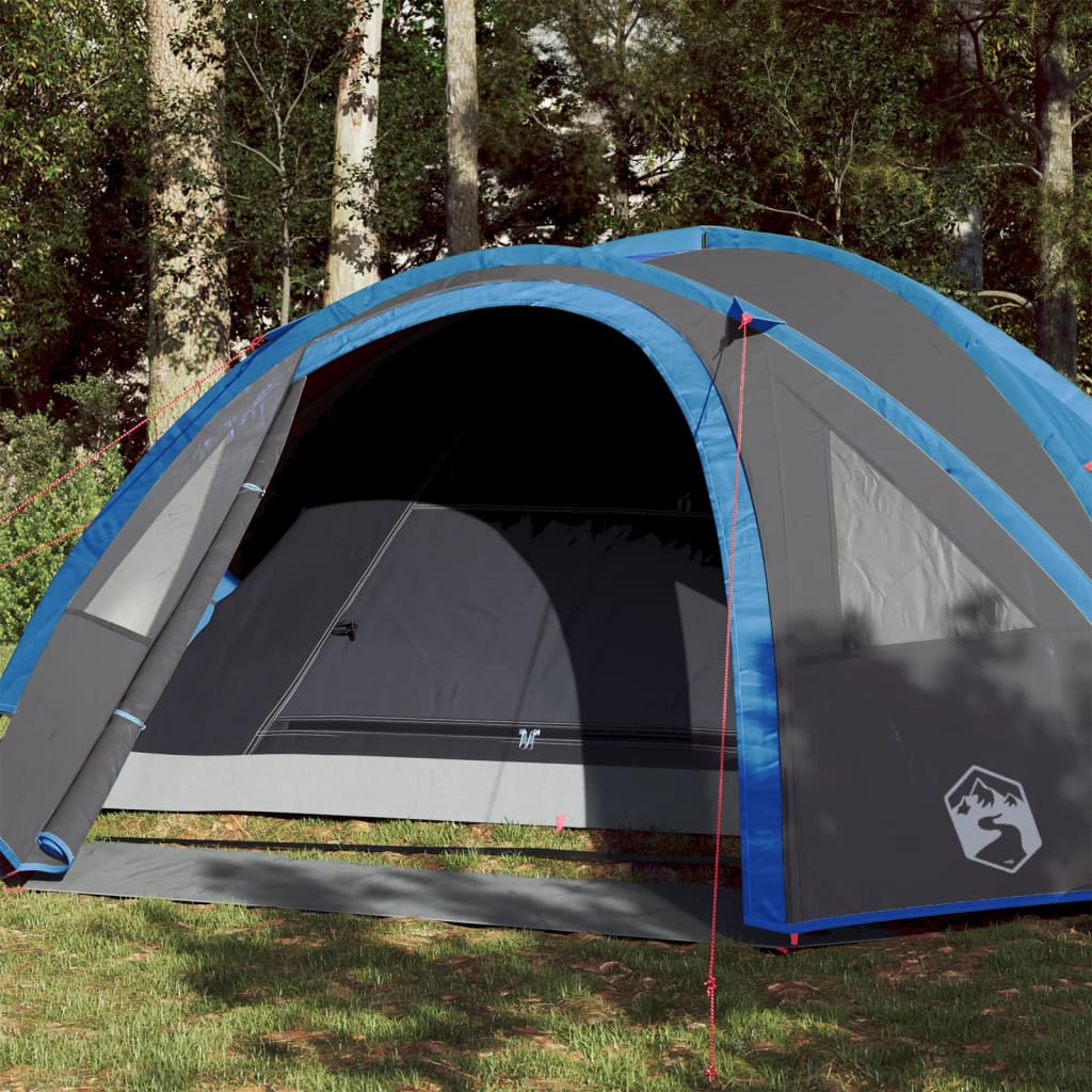 Cort de camping 4 persoane albastru, 300x250x132 cm, tafta 185T - Lando