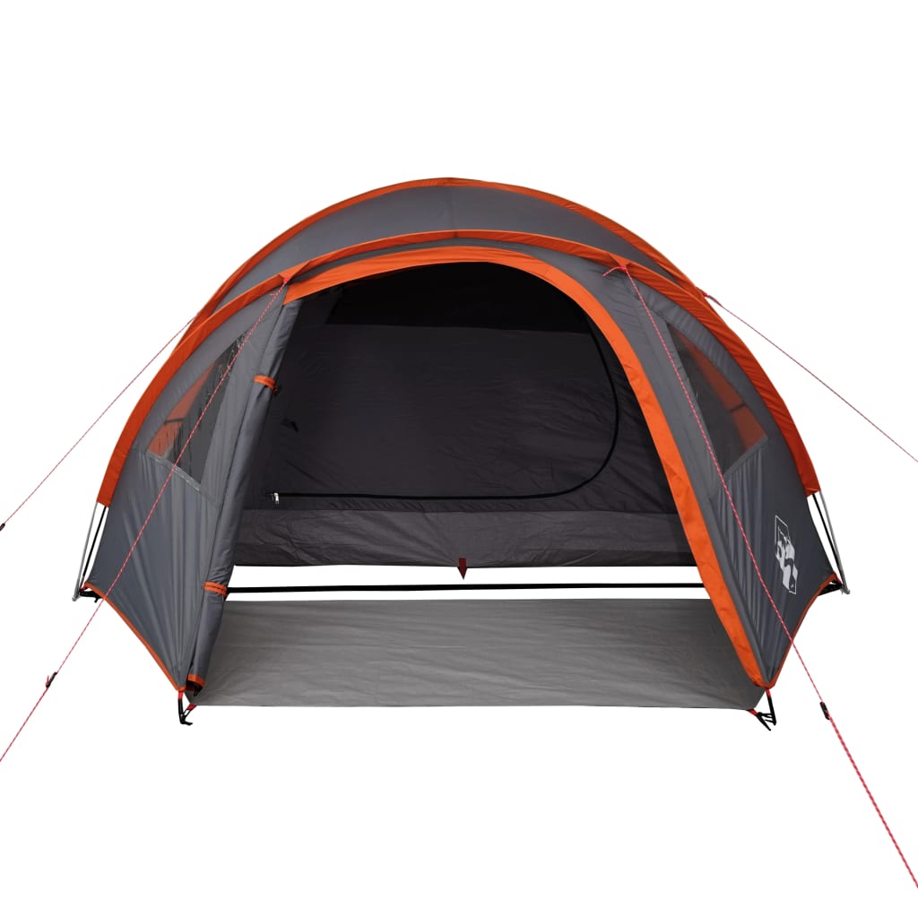 Cort camping 4 persoane gri/portocaliu 300x250x132cm tafta 185T - Lando