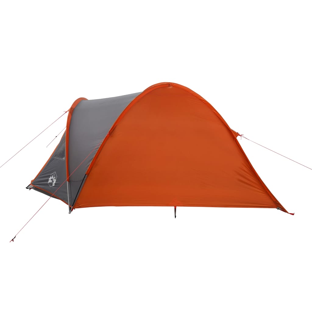 Cort camping 4 persoane gri/portocaliu 300x250x132cm tafta 185T - Lando