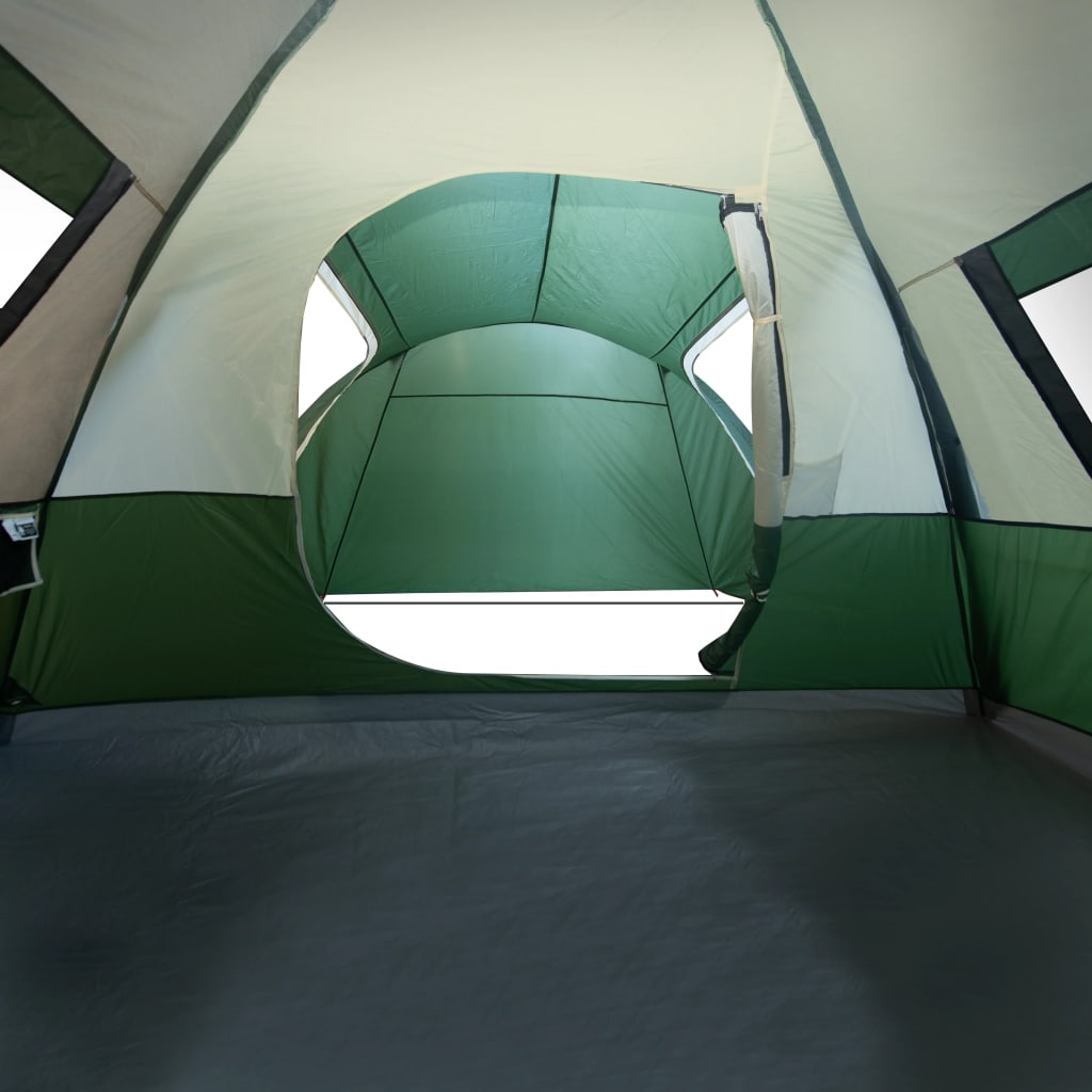 Cort de camping 6 persoane, verde, 466x342x200 cm, tafta 185T - Lando