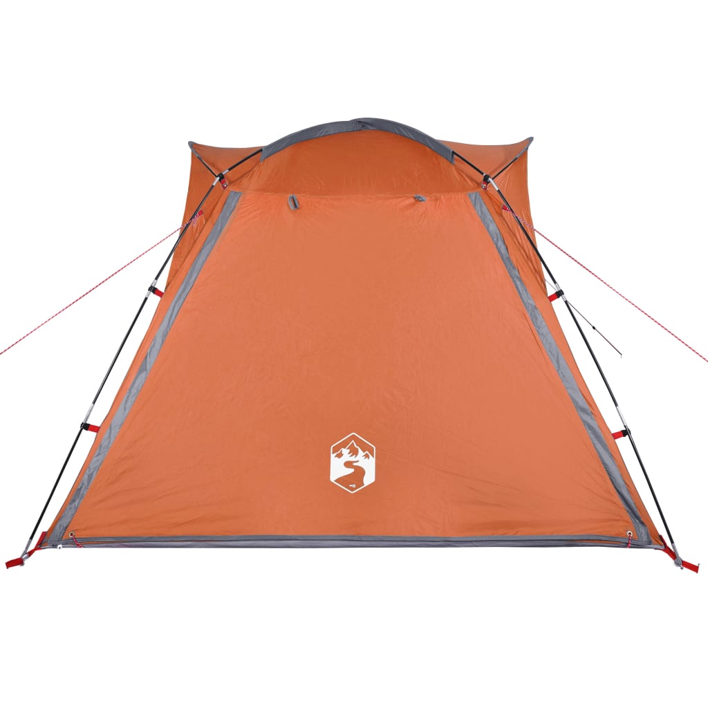Cort camping 4 persoane gri/portocaliu 240x221x160cm tafta 185T - Lando
