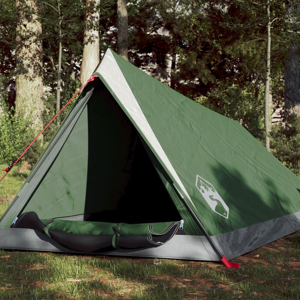 Cort de camping 2 persoane, verde, 200x120x88/62 cm, tafta 185T - Lando