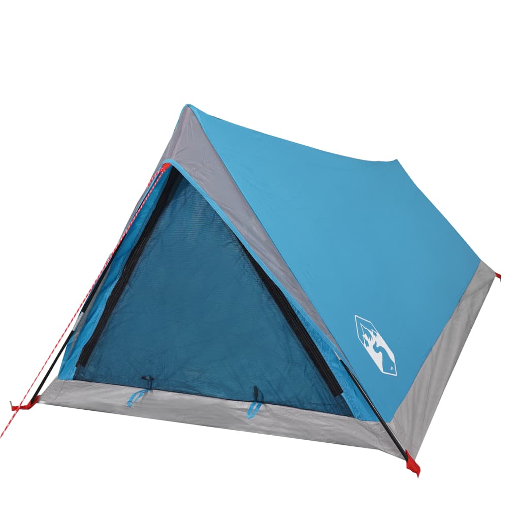 Cort de camping 2 persoane albastru 200x120x88/62 cm tafta 185T - Lando