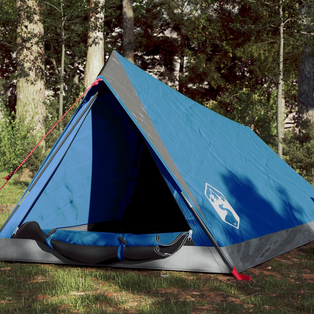 Cort de camping 2 persoane albastru 200x120x88/62 cm tafta 185T - Lando