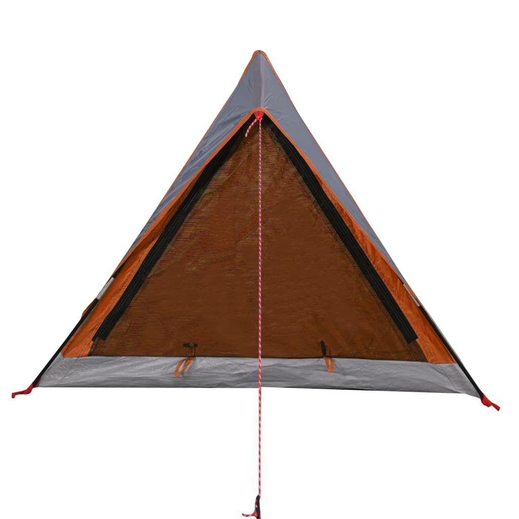 Cort camping 2 pers. gri/portocaliu 200x120x88/62cm tafta 185T - Lando