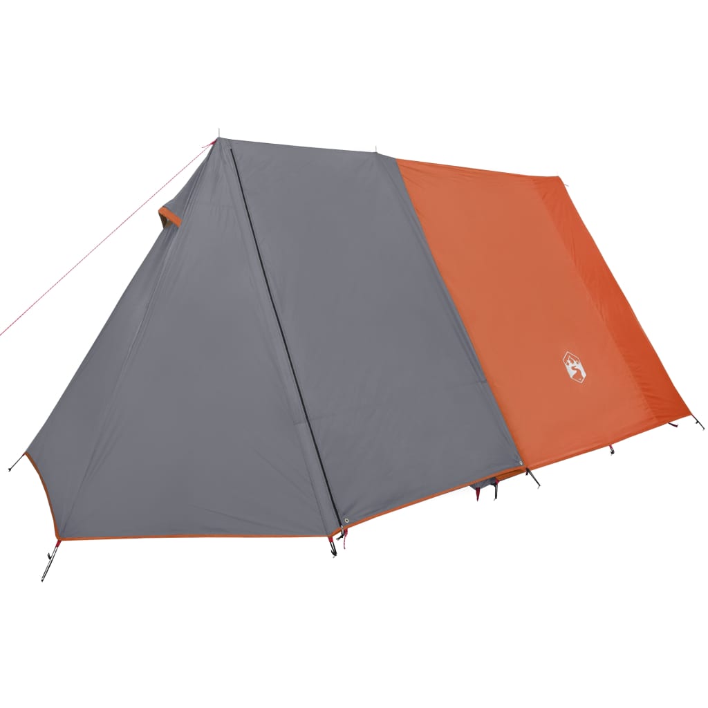 Cort camping 3 persoane gri/portocaliu 465x220x170cm tafta 185T - Lando