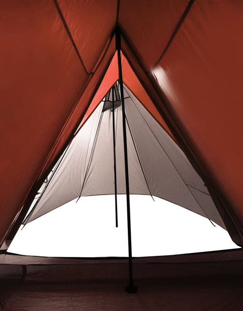 Încărcați imaginea în vizualizatorul Galerie, Cort camping 3 persoane gri/portocaliu 465x220x170cm tafta 185T - Lando

