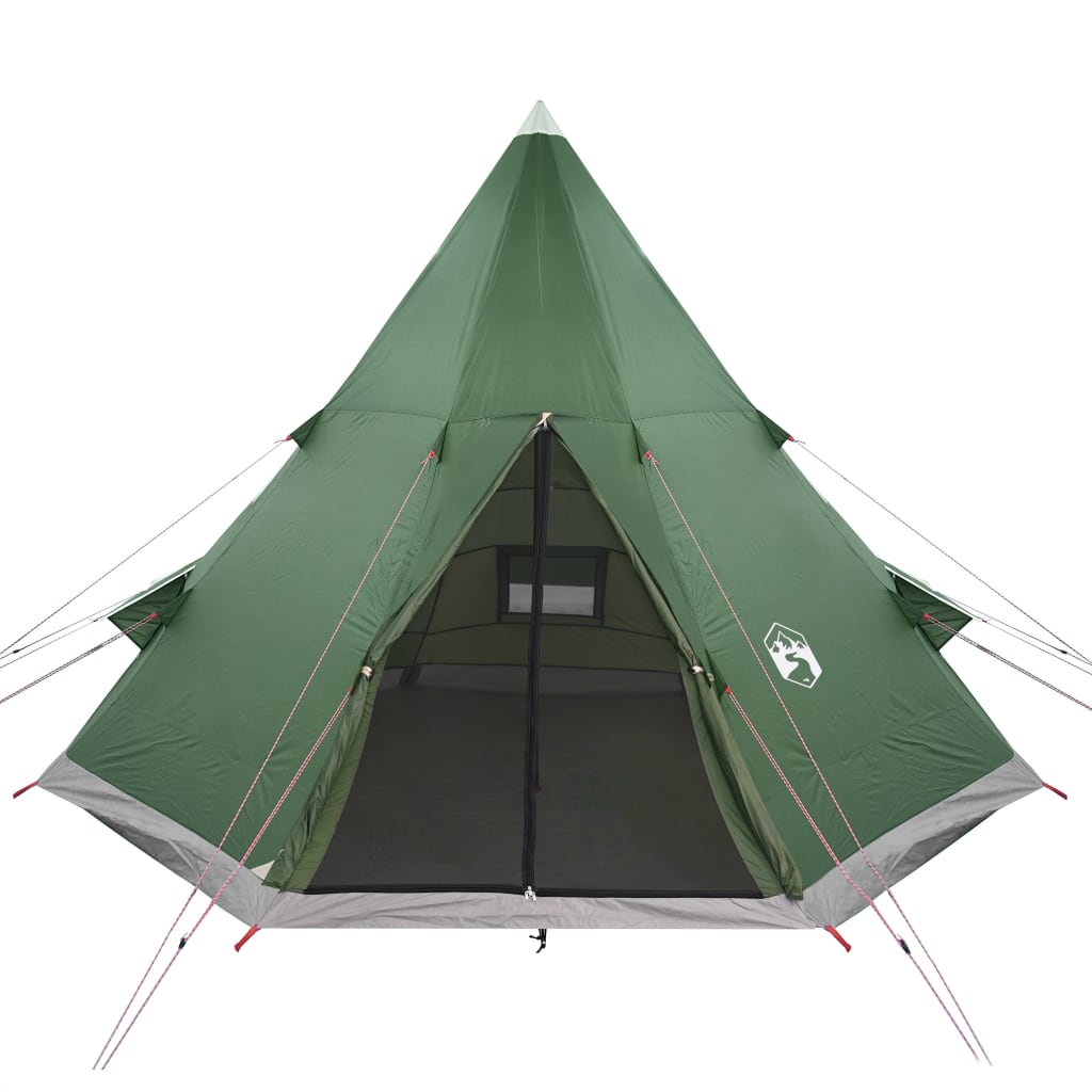 Cort de camping 4 persoane, verde, 367x367x259 cm, tafta 185T - Lando