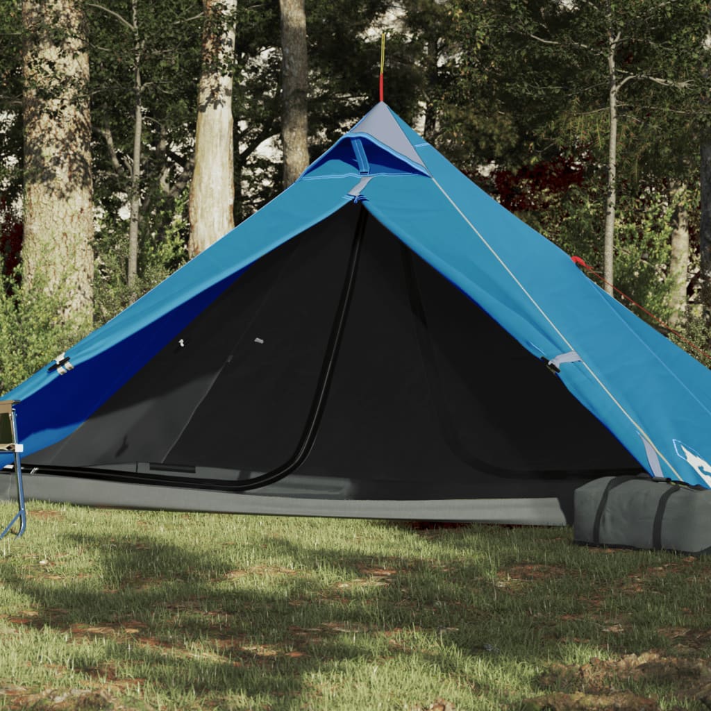 Cort de camping 1 persoane albastru, 255x153x130 cm, tafta 185T - Lando
