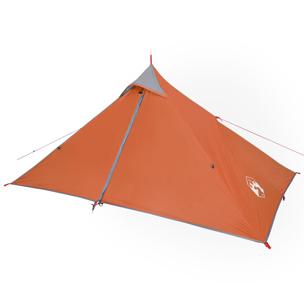 Cort camping 1 persoane gri/portocaliu 255x153x130cm tafta 185T - Lando