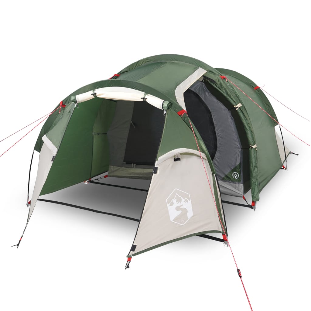 Cort de camping 4 persoane, verde, 360x140x105 cm, tafta 185T - Lando