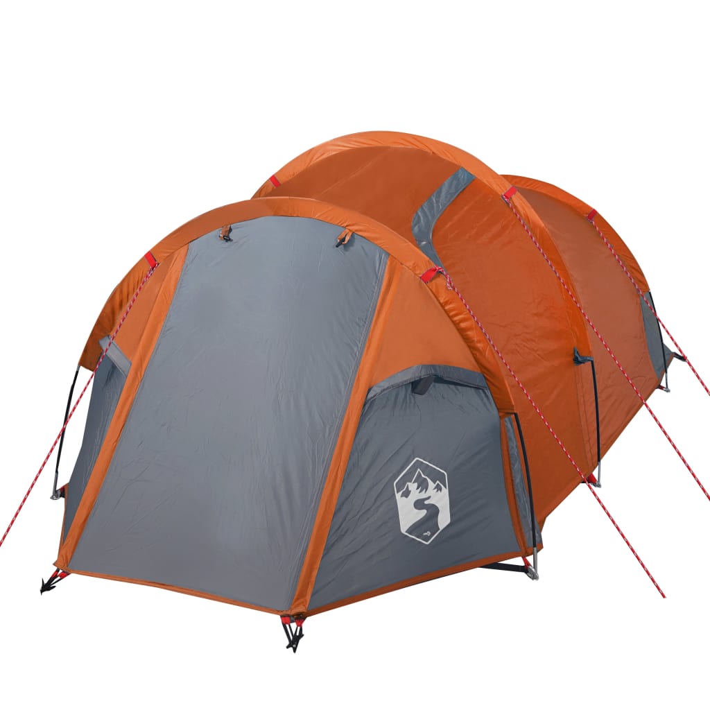 Cort camping 4 persoane gri/portocaliu 360x135x105cm tafta 185T - Lando