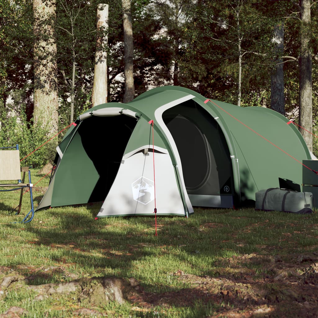 Cort de camping 3 persoane, verde, 370x185x116 cm, tafta 185T - Lando