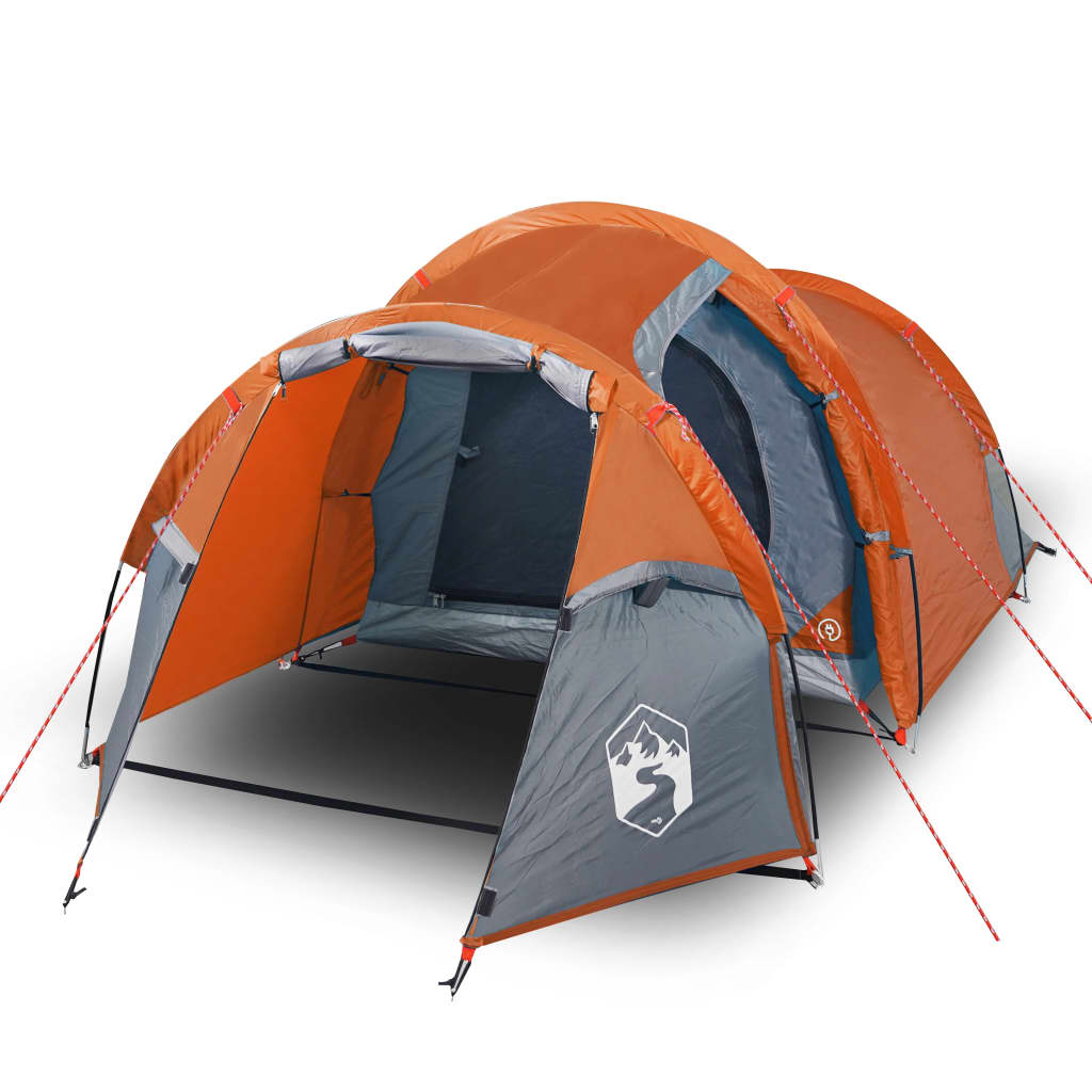 Cort camping 3 persoane gri/portocaliu 370x185x116cm tafta 185T - Lando