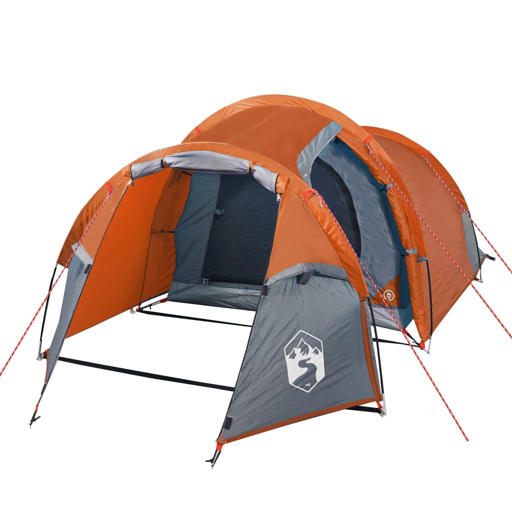 Cort camping 3 persoane gri/portocaliu 370x185x116cm tafta 185T - Lando