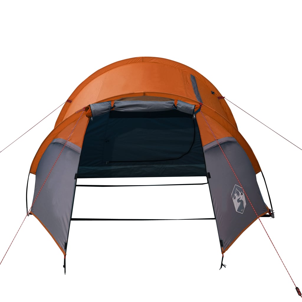 Cort camping 3 persoane gri/portocaliu 370x185x116cm tafta 185T - Lando