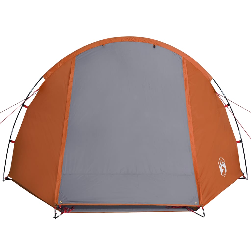 Cort camping 4 persoane gri/portocaliu 420x260x153cm tafta 185T - Lando