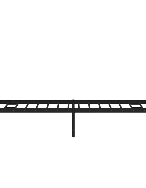 Încărcați imaginea în vizualizatorul Galerie, Cadru de pat metalic cu tăblie, negru, 80x200 cm - Lando
