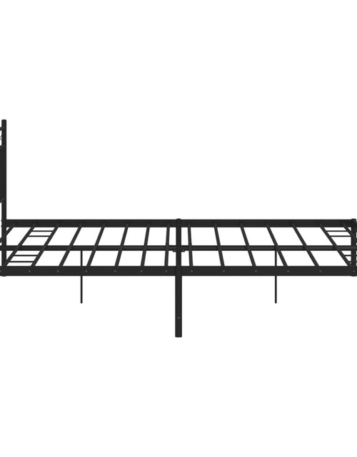 Загрузите изображение в средство просмотра галереи, Cadru de pat metalic cu tăblie, negru, 193x203 cm - Lando
