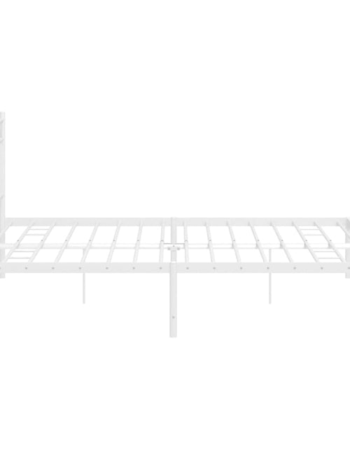 Загрузите изображение в средство просмотра галереи, Cadru de pat metalic cu tăblie, alb, 183x213 cm - Lando
