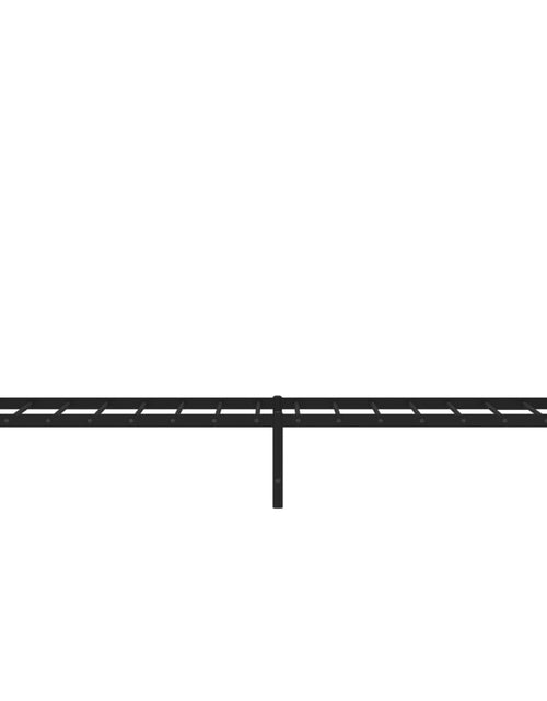 Загрузите изображение в средство просмотра галереи, Cadru pat metalic cu tăblii de cap/picioare negru, 80x200 cm - Lando
