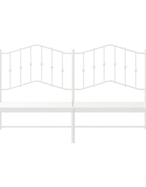 Загрузите изображение в средство просмотра галереи, Cadru de pat metalic cu tăblie, alb, 183x213 cm - Lando
