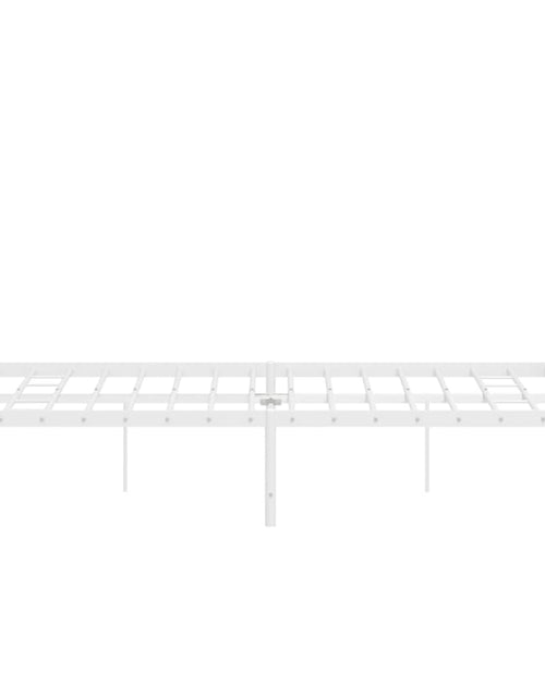 Încărcați imaginea în vizualizatorul Galerie, Cadru pat metalic cu tăblie de cap/picioare , alb, 120x200 cm - Lando
