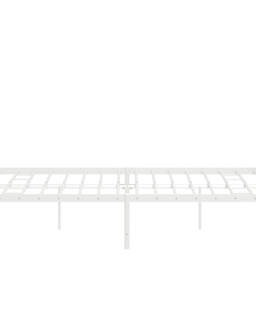 Încărcați imaginea în vizualizatorul Galerie, Cadru pat metalic cu tăblie de cap/picioare , alb, 140x190 cm - Lando
