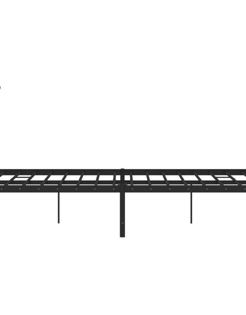 Загрузите изображение в средство просмотра галереи, Cadru de pat metalic cu tăblie, negru, 140x200 cm - Lando
