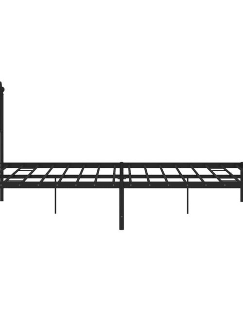 Загрузите изображение в средство просмотра галереи, Cadru de pat metalic cu tăblie, negru, 180x200 cm - Lando
