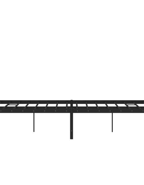 Загрузите изображение в средство просмотра галереи, Cadru pat metalic cu tăblie de cap/picioare negru, 120x190 cm - Lando
