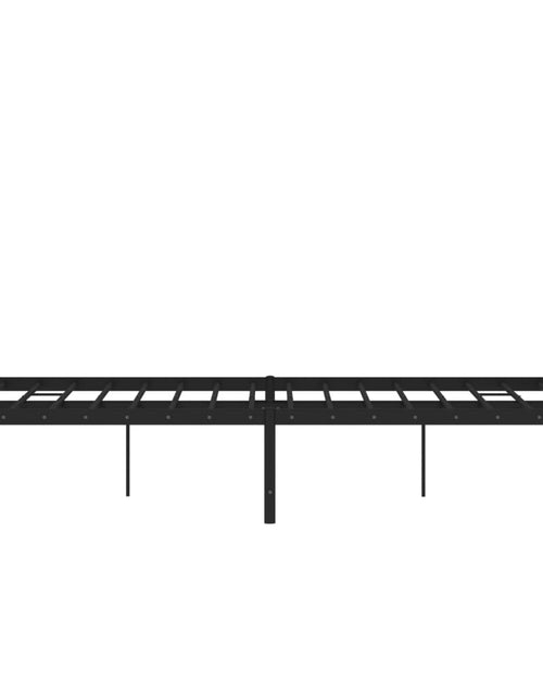 Загрузите изображение в средство просмотра галереи, Cadru pat metalic cu tăblie de cap/picioare , negru, 120x200 cm - Lando
