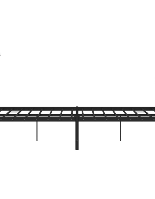Încărcați imaginea în vizualizatorul Galerie, Cadru pat metalic cu tăblie de cap/picioare , negru, 140x190 cm - Lando
