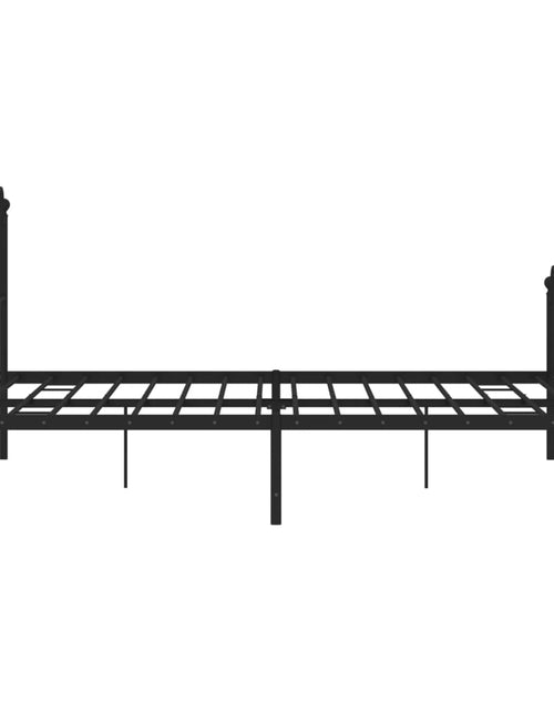 Încărcați imaginea în vizualizatorul Galerie, Cadru pat metalic cu tăblie de cap/picioare , negru, 160x200 cm - Lando
