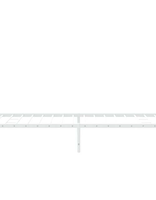 Încărcați imaginea în vizualizatorul Galerie, Cadru de pat metalic cu tăblie de cap/picioare alb, 100x200 cm - Lando
