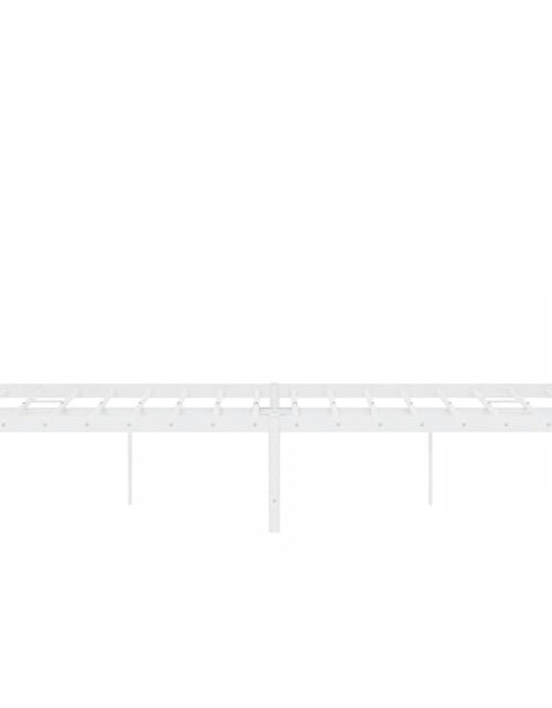 Загрузите изображение в средство просмотра галереи, Cadru pat metalic cu tăblie de cap/picioare , alb, 120x190 cm - Lando
