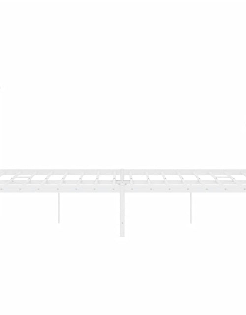Загрузите изображение в средство просмотра галереи, Cadru pat metalic cu tăblie de cap/picioare , alb, 150x200 cm - Lando
